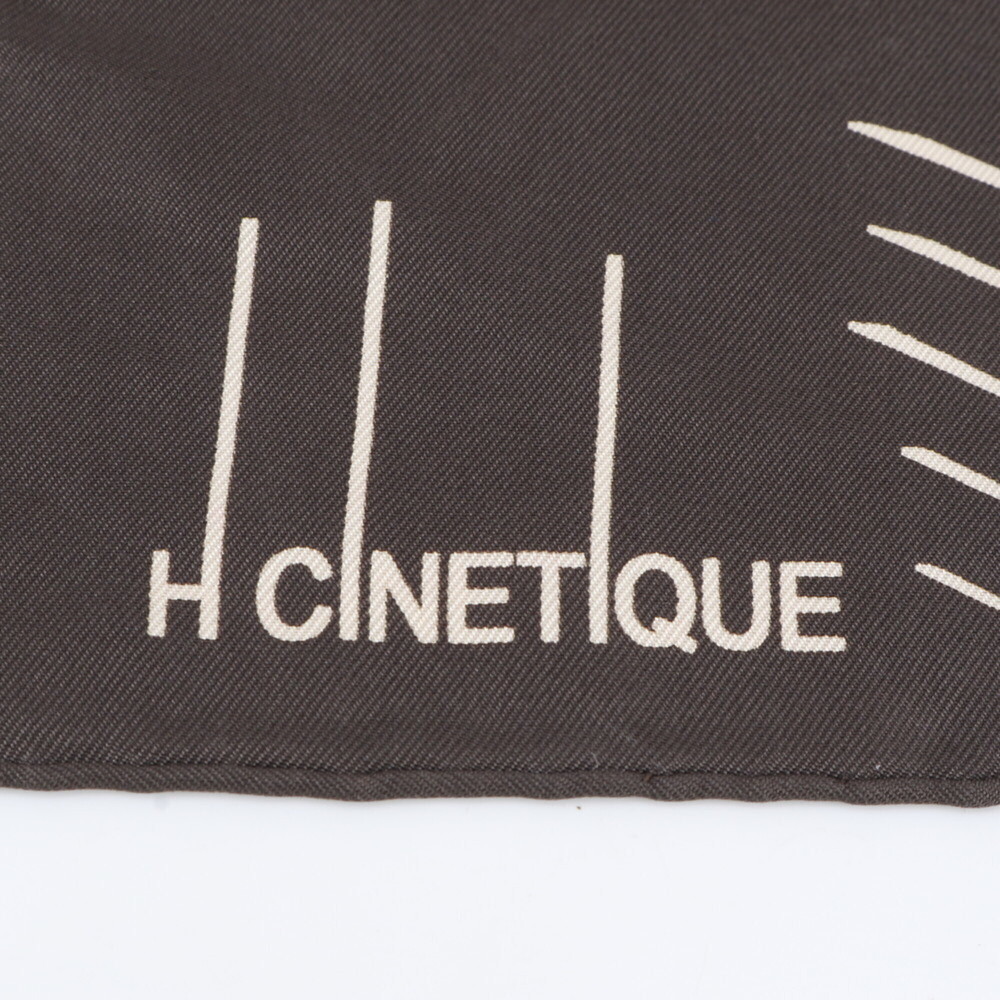 HERMES Brown Silk Scarf - Picture 6 of 9